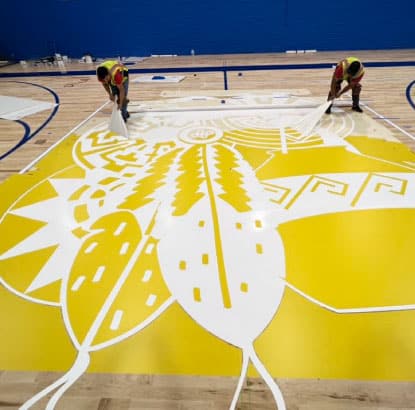 Court Markings, Logos And Designs Added To Gilbert Gyms